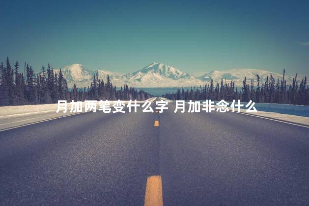 月加两笔变什么字 月加非念什么